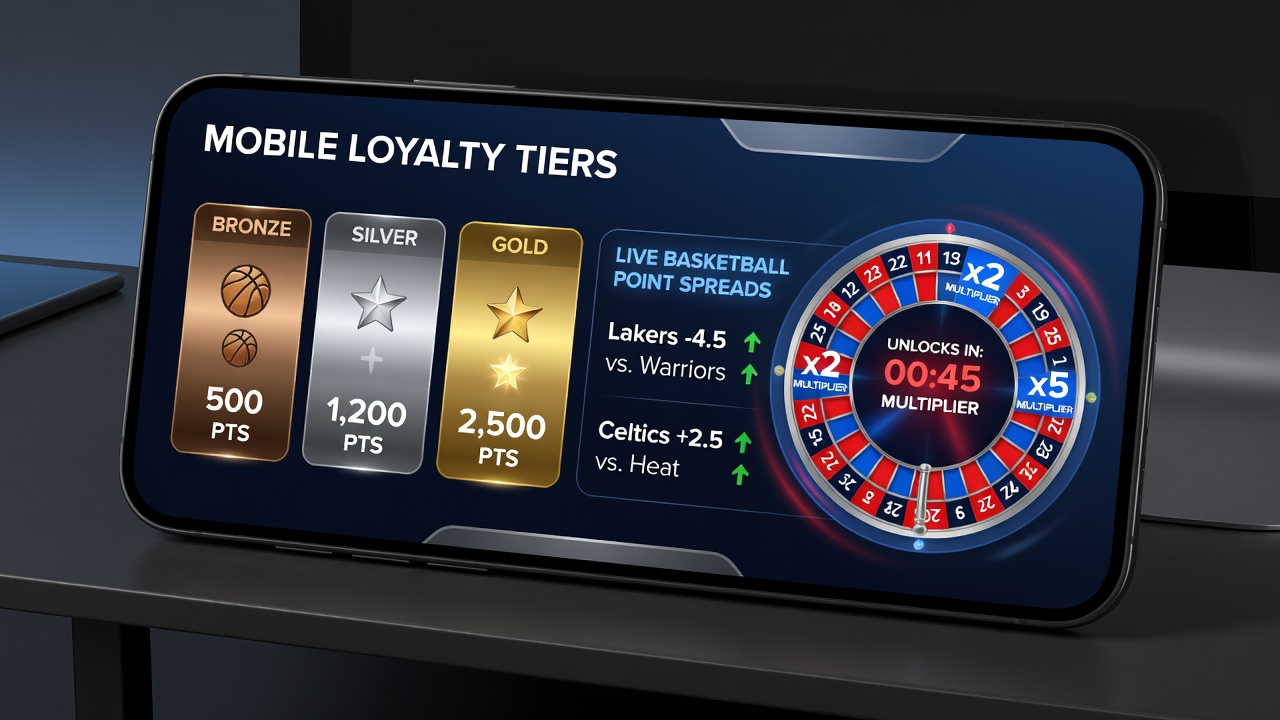 Close-up of a roulette wheel interface displaying an active multiplier bonus triggered by a basketball spread movement