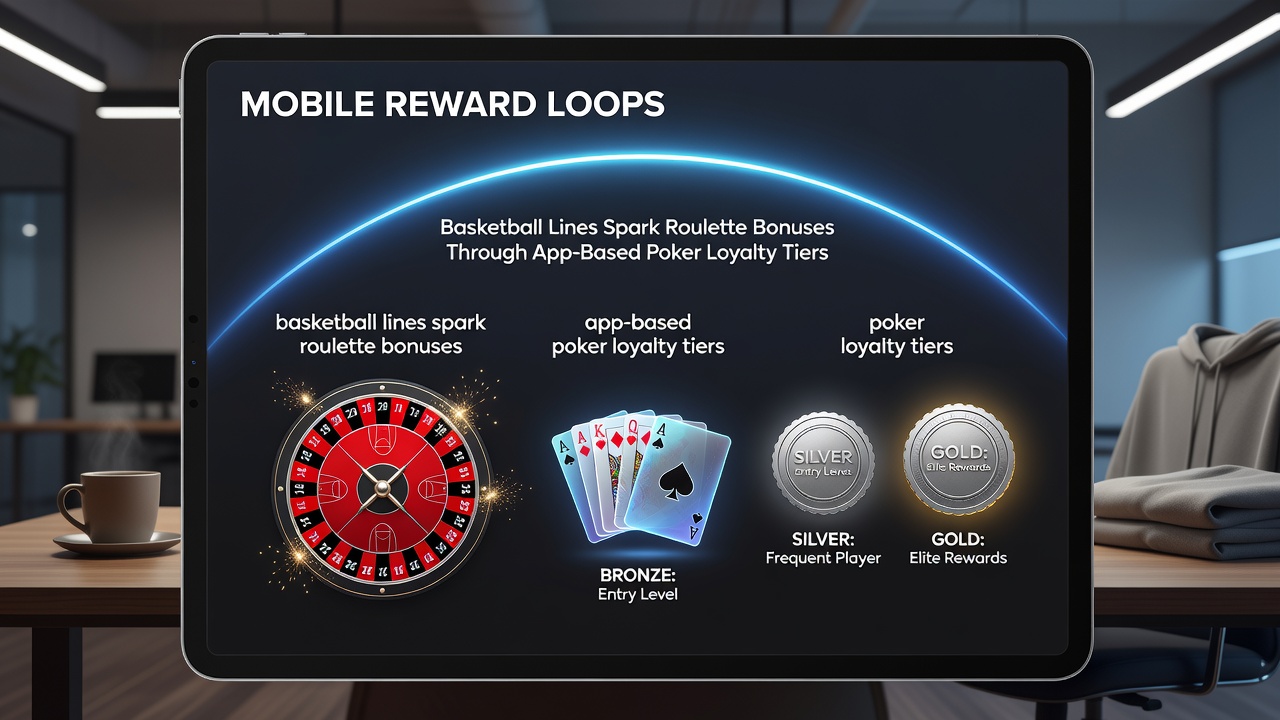 Close-up of roulette wheel interface activated via poker loyalty rewards after basketball betting activity