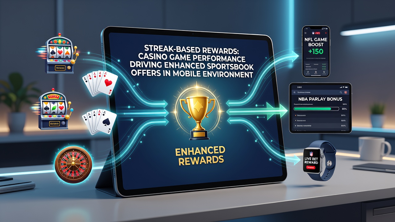 User dashboard displaying accumulated streak points converting into enhanced sportsbook betting credits